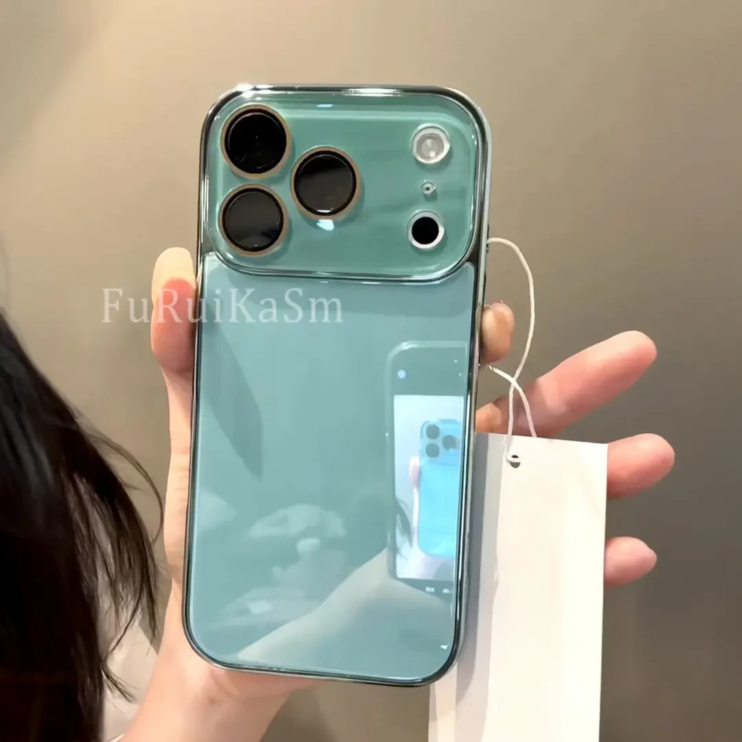 高级质感冰感玻璃大视窗适用苹果17promax手机壳全包防摔17pro/17