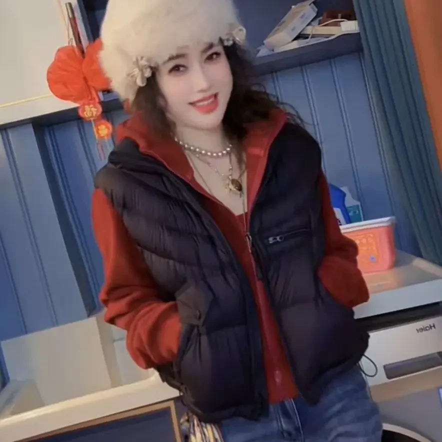 冬季加绒加厚保暖女款马甲时尚大气外套