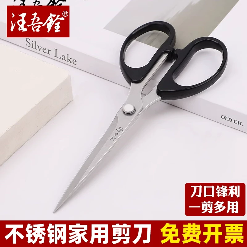 汪吾铨家用剪刀不锈钢手工剪多功能线头小剪刀剪纸裁布专用办公