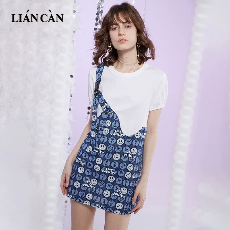 莲灿2024夏季新商场同款浪漫波西米亚风针织短袖连衣裙71AN225002