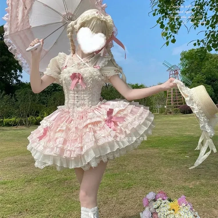 【花绮梦】实体店现货芭蕾风甜美可爱Lolita裙原创设计心动玩偶