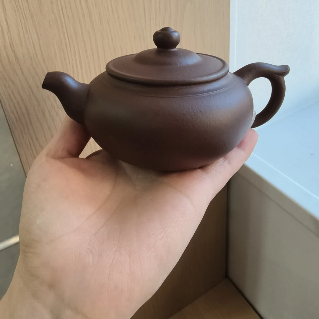 原矿紫泥儒行紫砂壶260cc容量半手工制作