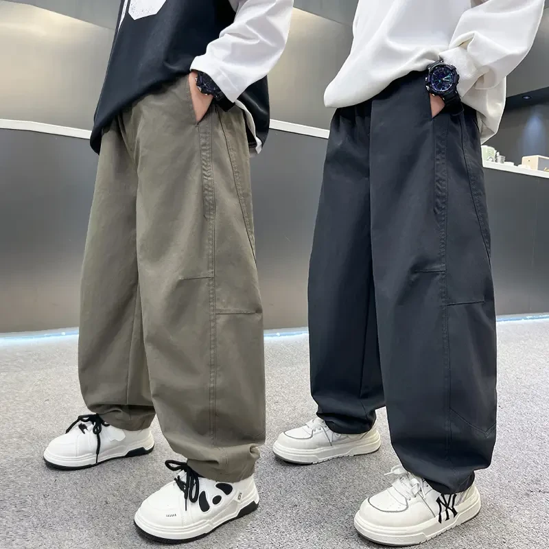 男童秋季休闲裤宽松弯刀裤2025中大童休闲韩版长裤儿童秋季裤子潮