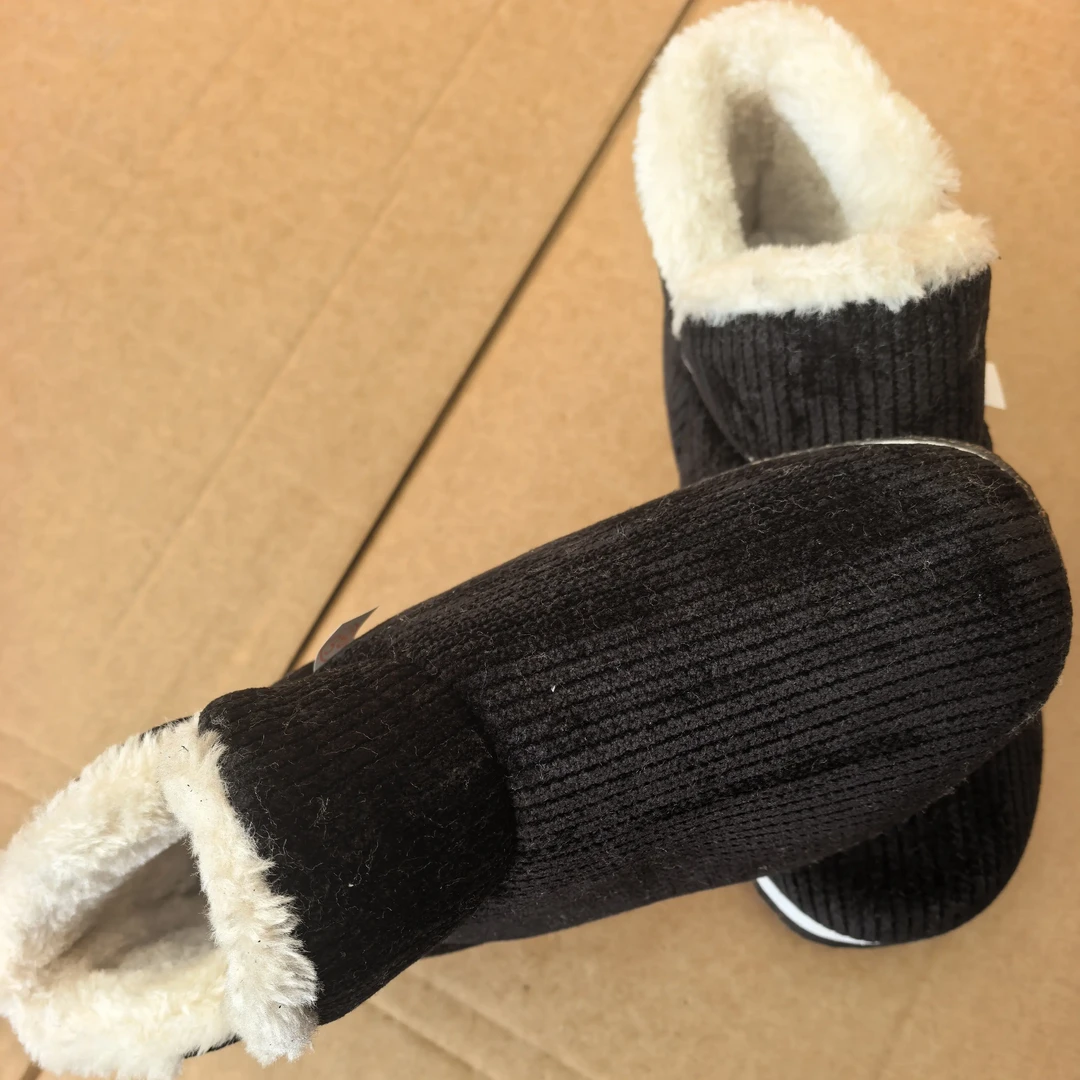 中老年人加绒加厚保暖防滑厚底居家外穿包跟棉拖鞋冬季男女款棉鞋