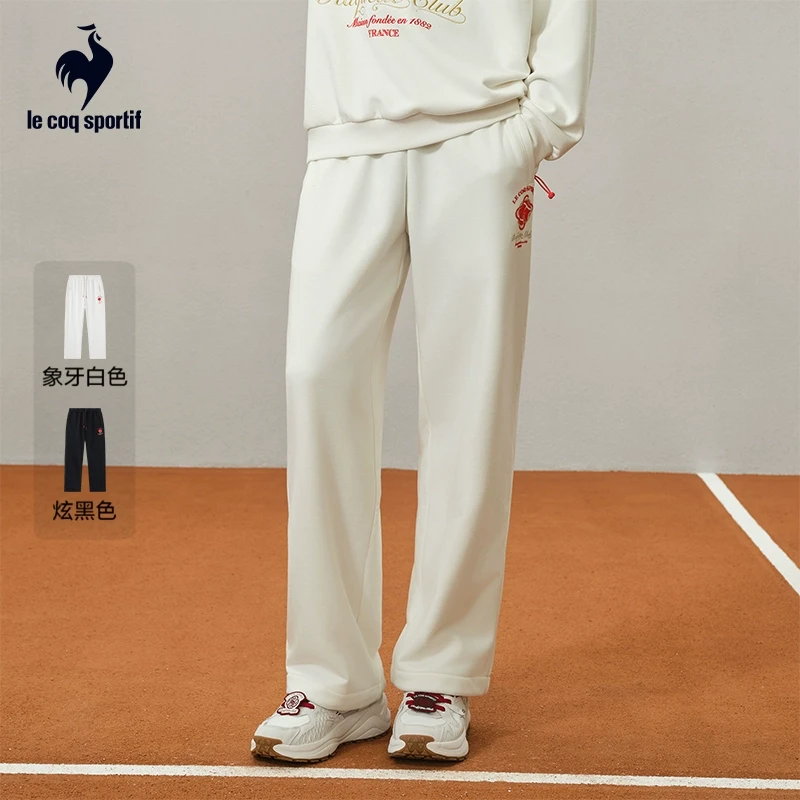 乐卡克法国公鸡男女款运动针织长裤2025年春季休闲裤L251UCNRPT01