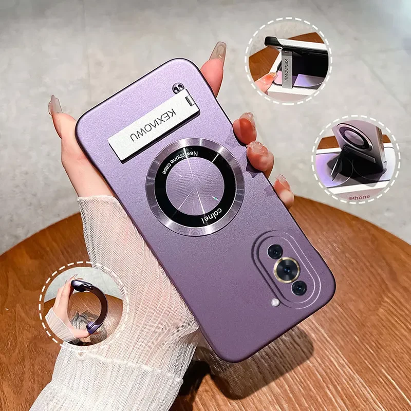 适用于华为Nova10Pro超薄无边框实用防摔保护套支架高级感手机壳