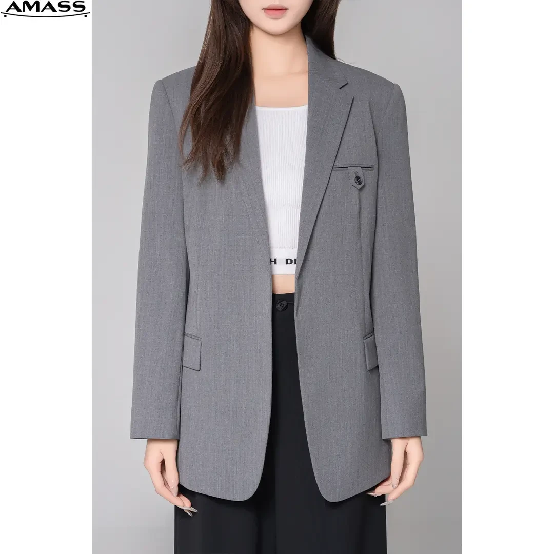 AMASS/阿玛施春夏新款时尚气质舒适轻职场宽松西装外套女 5400604
