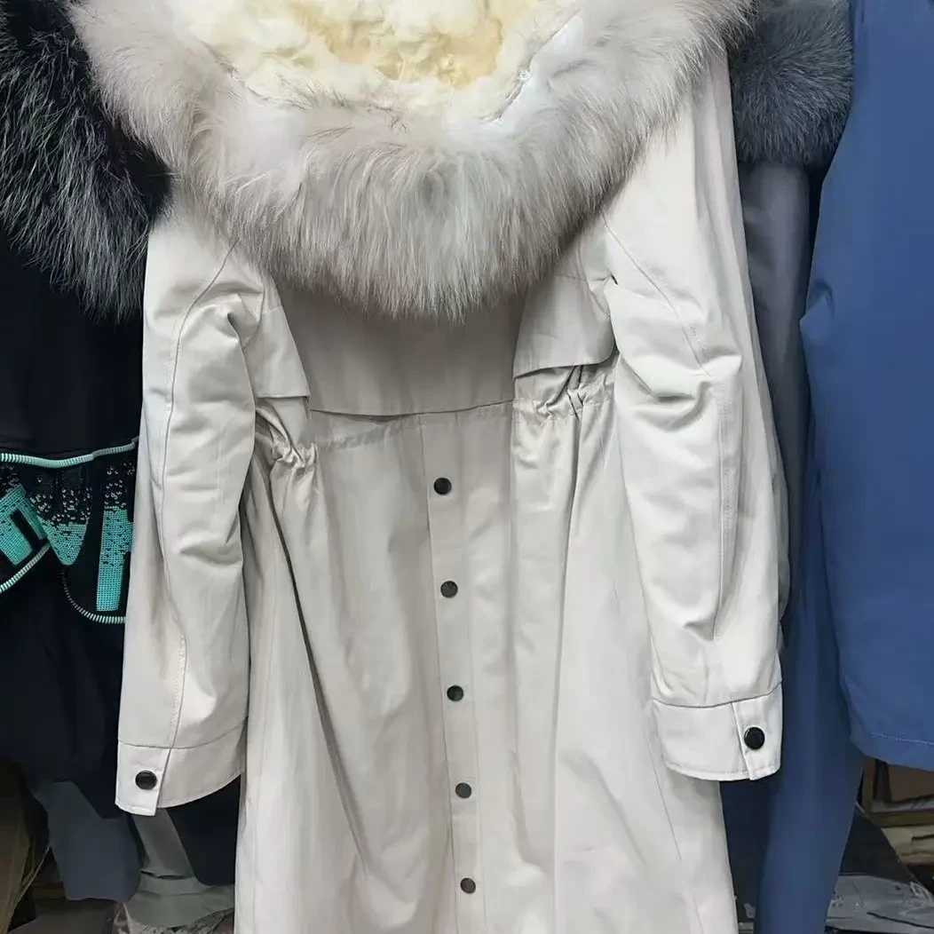 冬季新款可拆卸内胆毛领女长款派克服104 z