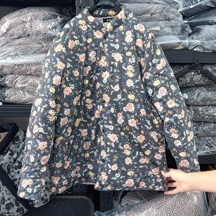 女士纯手工棉花棉袄冬季加厚保暖居家外穿中老年棉衣