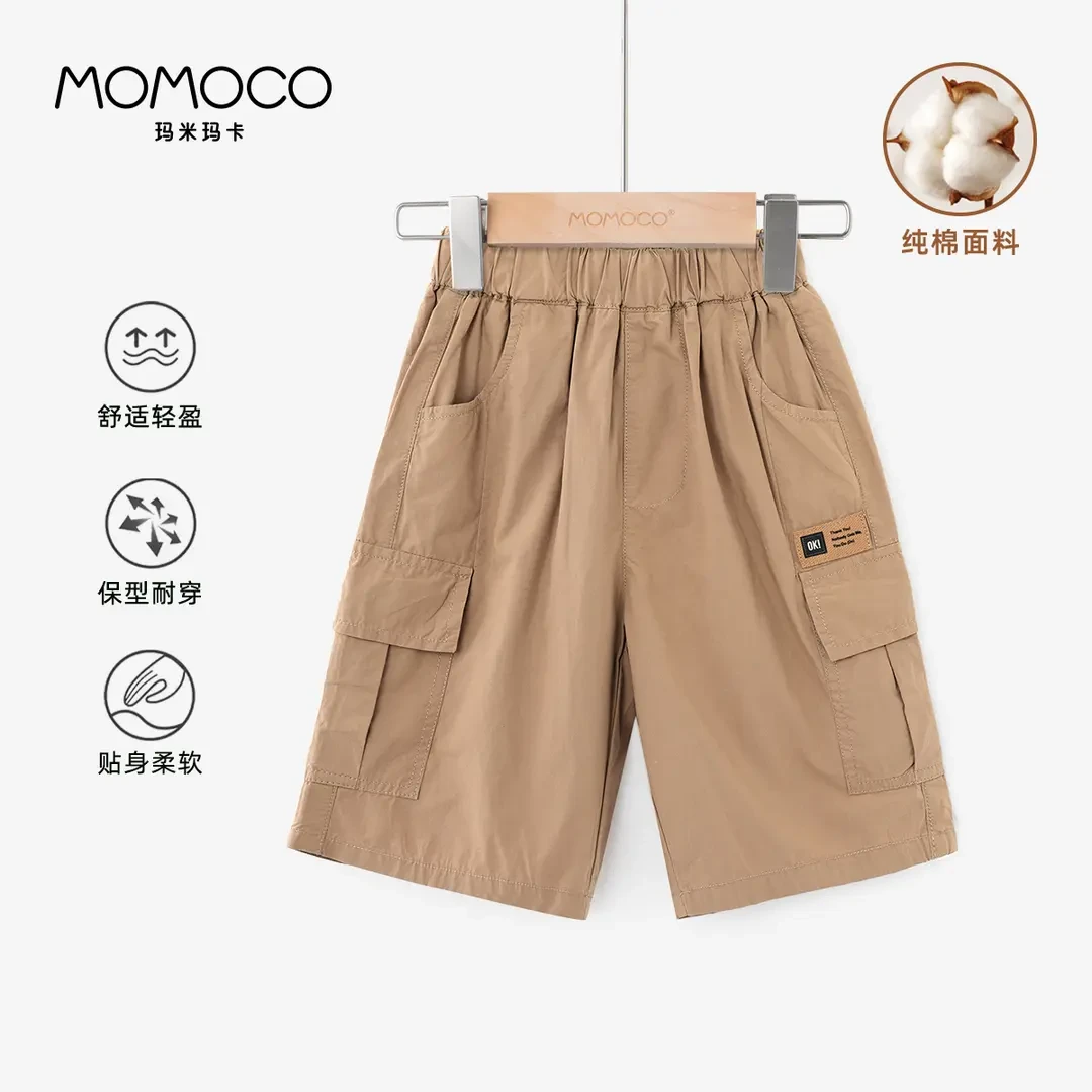 MOMOCO童装夏季男童中大童百搭布五分裤男宝休闲裤75230356002