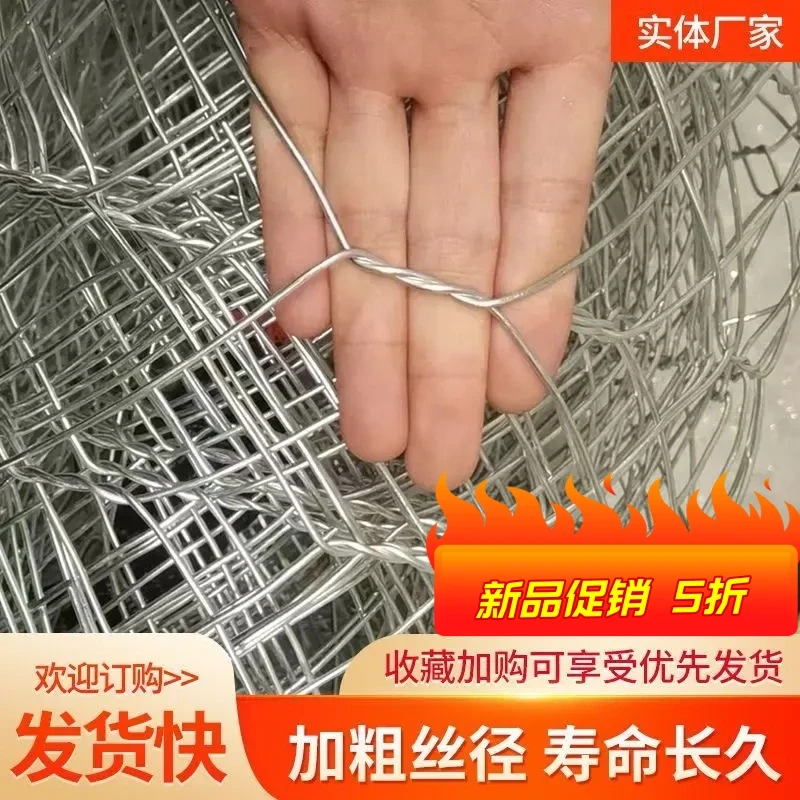 防锈蚀加粗热镀锌拧花网六角编织坚固适用于养殖围栏及地块隔离