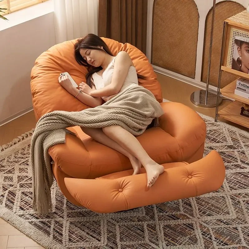 网红旋转多功能沙发可坐可躺小户型客厅懒人躺椅头等舱单人沙发椅