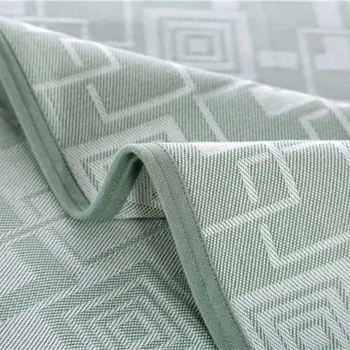 【高端】加厚棉提花老粗布防滑凉席软床单透气简约吸汗凉席三件套