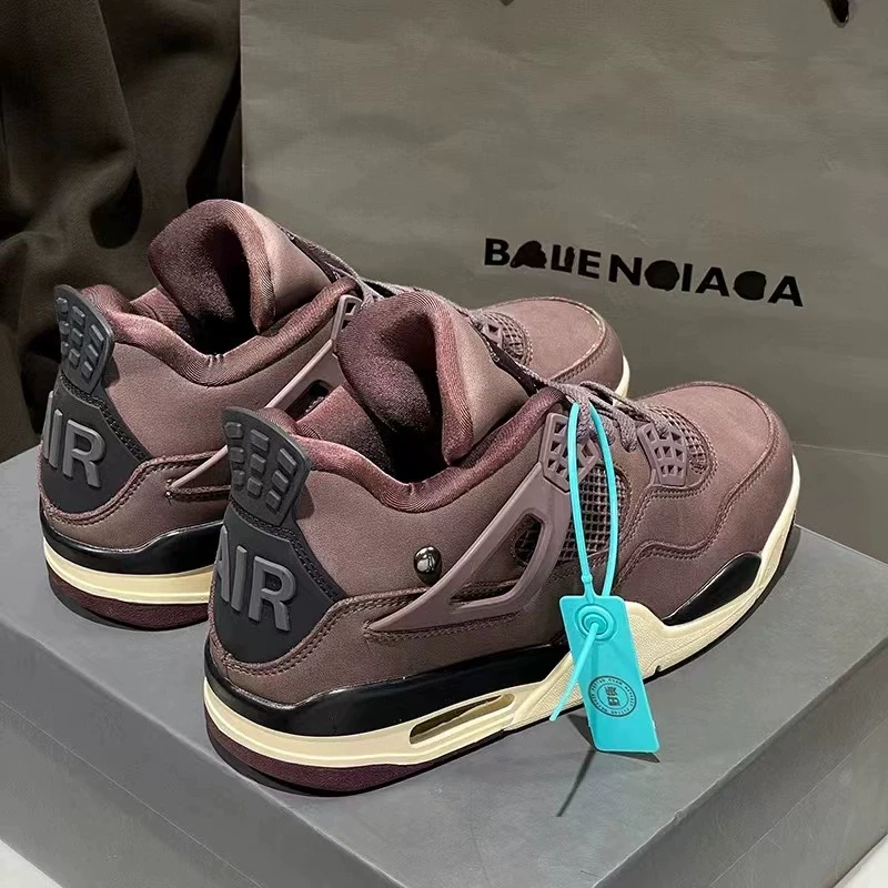 正品AJ4白水泥男鞋厚底高帮篮球板鞋女春季新款莆田乔4休闲运动鞋