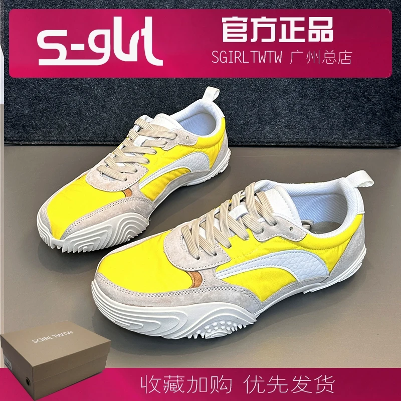 SGIRL TWTW推荐2025春季新款拼色休闲鞋德训单鞋登山鞋运动板鞋女