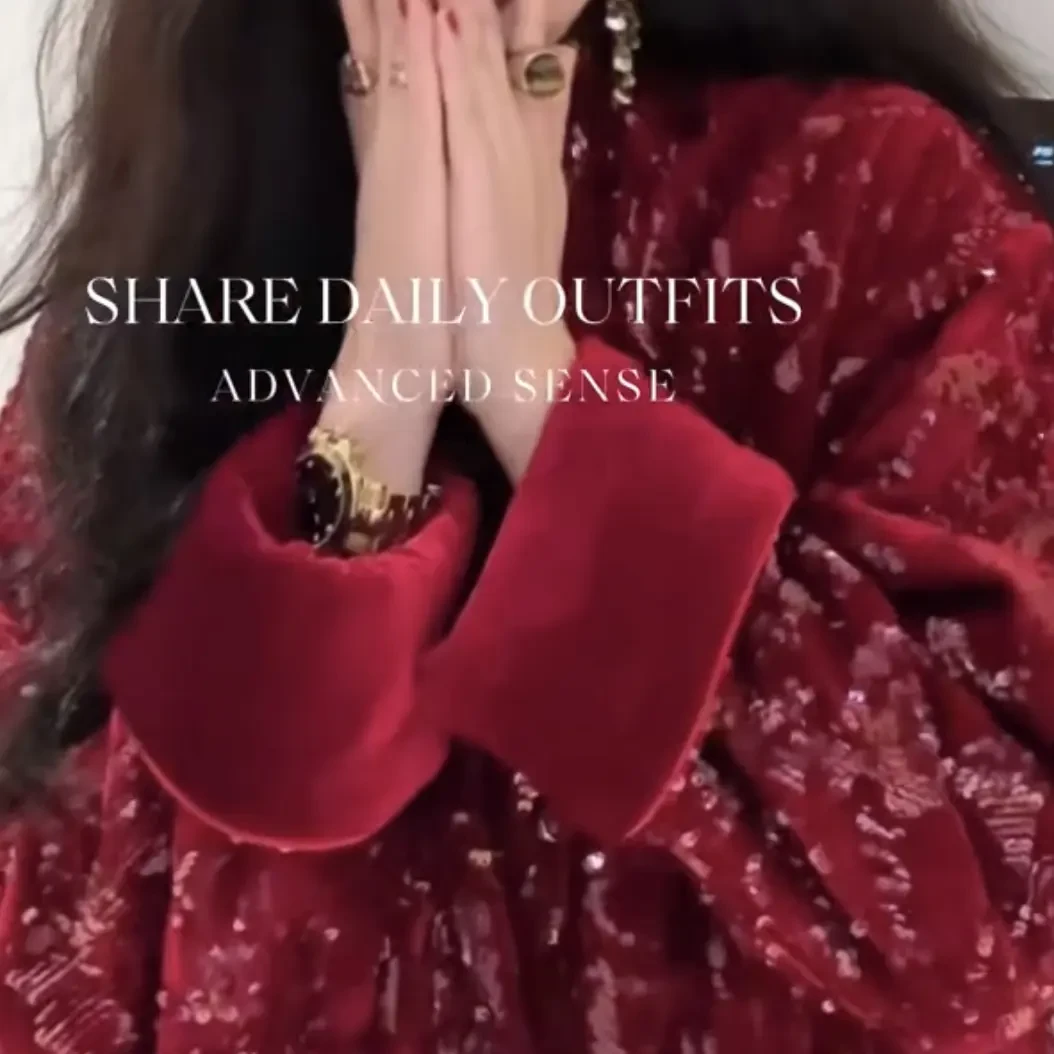 新款秋冬新中式国风重工亮片刺绣拜年服加厚女装棉服外套