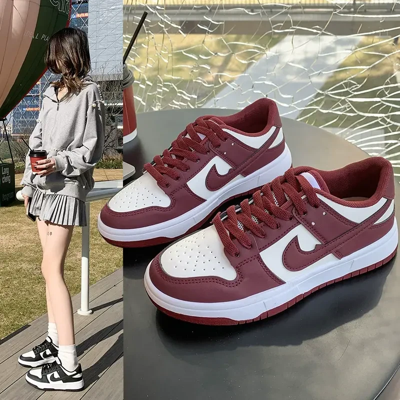 莆田夏季aj男鞋低帮dunk黑白熊猫空军一号情侣韩版板鞋百搭小白鞋