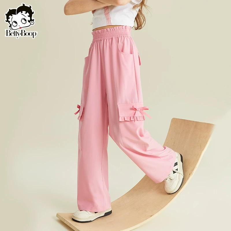 贝蒂童装女童夏季直筒防蚊工装裤2025年新品儿童中大童长裤25273