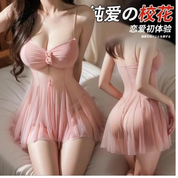 「心动蕾丝」80-180可穿浪漫性感蕾丝轻奢睡衣家居服a54