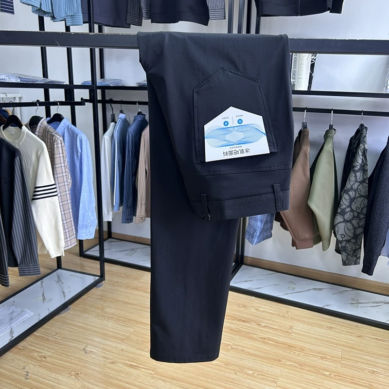 冰感料小黑裤！天丝+亚麻透气亲肤舒适休闲裤夏薄直筒长裤 Y5T0901