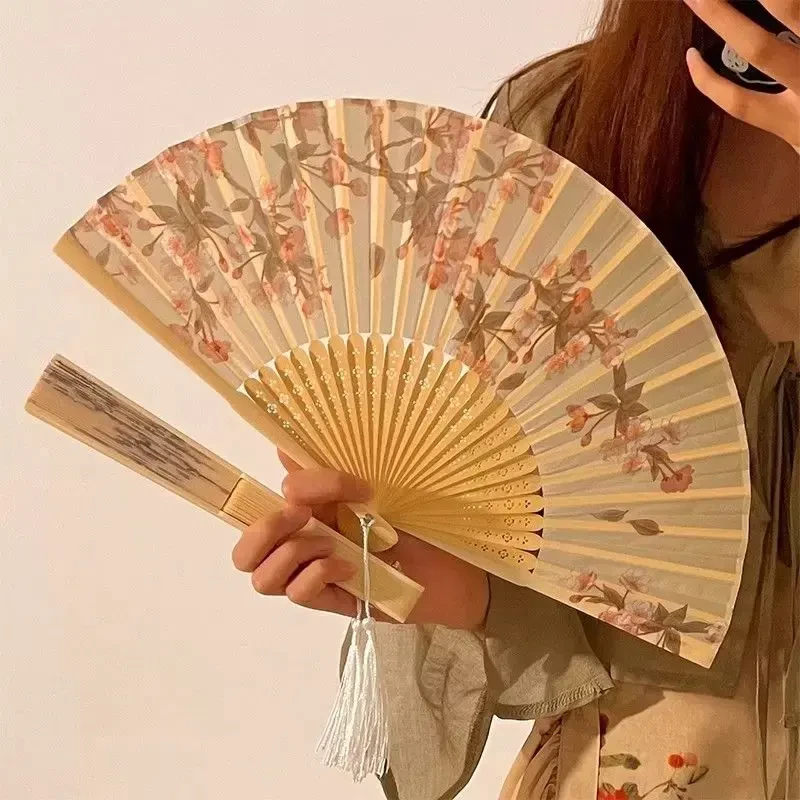 新中式小扇子古风折叠扇子汉服拍照随身便携高颜值舞蹈折扇仙气