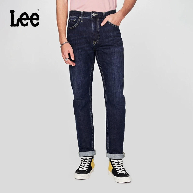 Lee春夏705标准锥形深蓝色男牛仔裤LMB1007053QJ-493