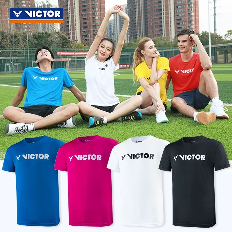 2024新品VICTOR胜利羽毛球服威克多短袖T恤速干透气T-40050+41050