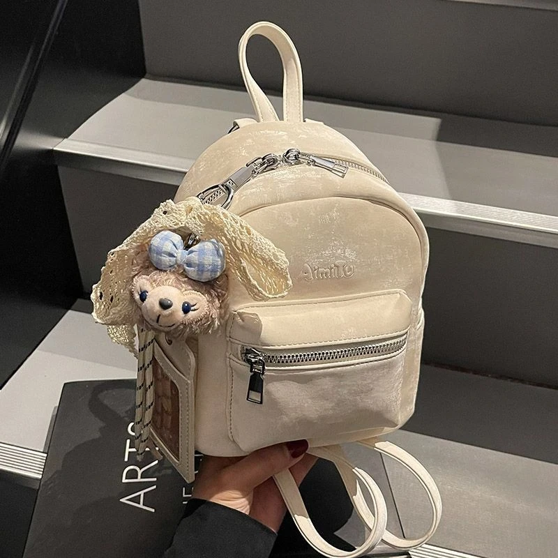 艾米兔女包2025新款简约纯色质感潮流洋气百搭休闲时尚双肩包TTT