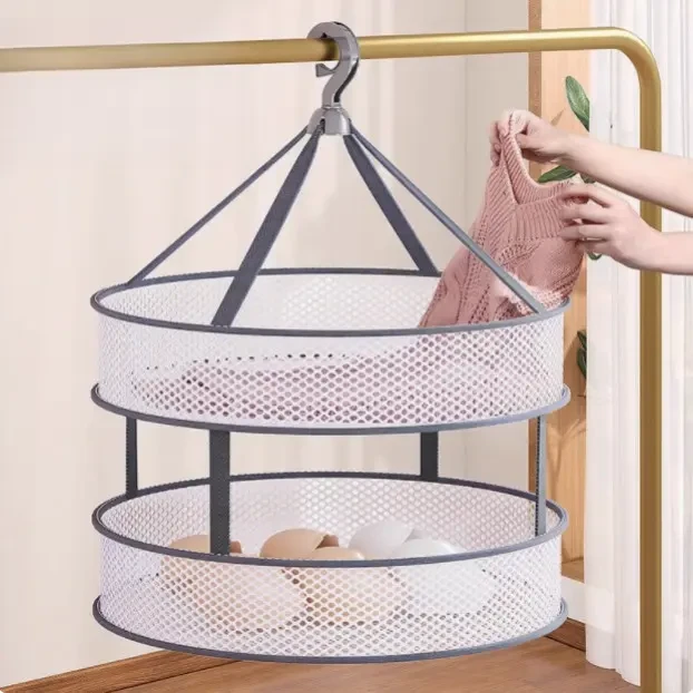 【爆款热卖】折叠晾衣网晒袜子神器晾衣晾晒羊毛衫平铺的网兜家里用