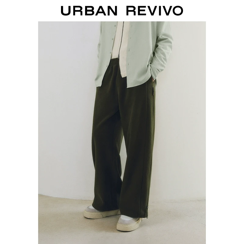 UR2025春季新款男装时尚休闲百搭松紧腰抽绳阔腿裤UML650025