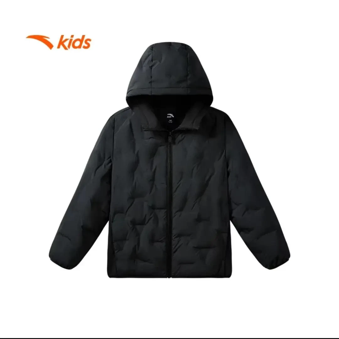 安踏儿童2024新款儿童时尚轻薄轻便保暖舒适羽绒服连帽352447903
