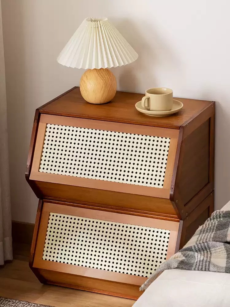 床头柜置物架小型柜子简约现代实木卧室出租房儿童简易收纳柜家用