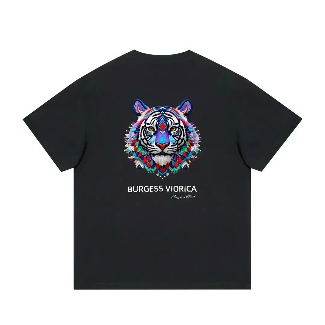 2025夏季爆款短袖t恤男潮牌字母印花纯棉T恤衫时尚修身半袖上衣