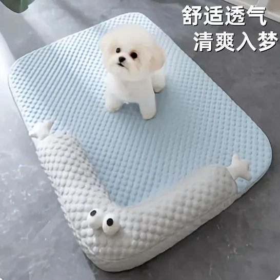 狗窝四季通用可拆洗狗床冰感窝中小型犬睡垫猫窝睡觉宠物狗猫垫gm