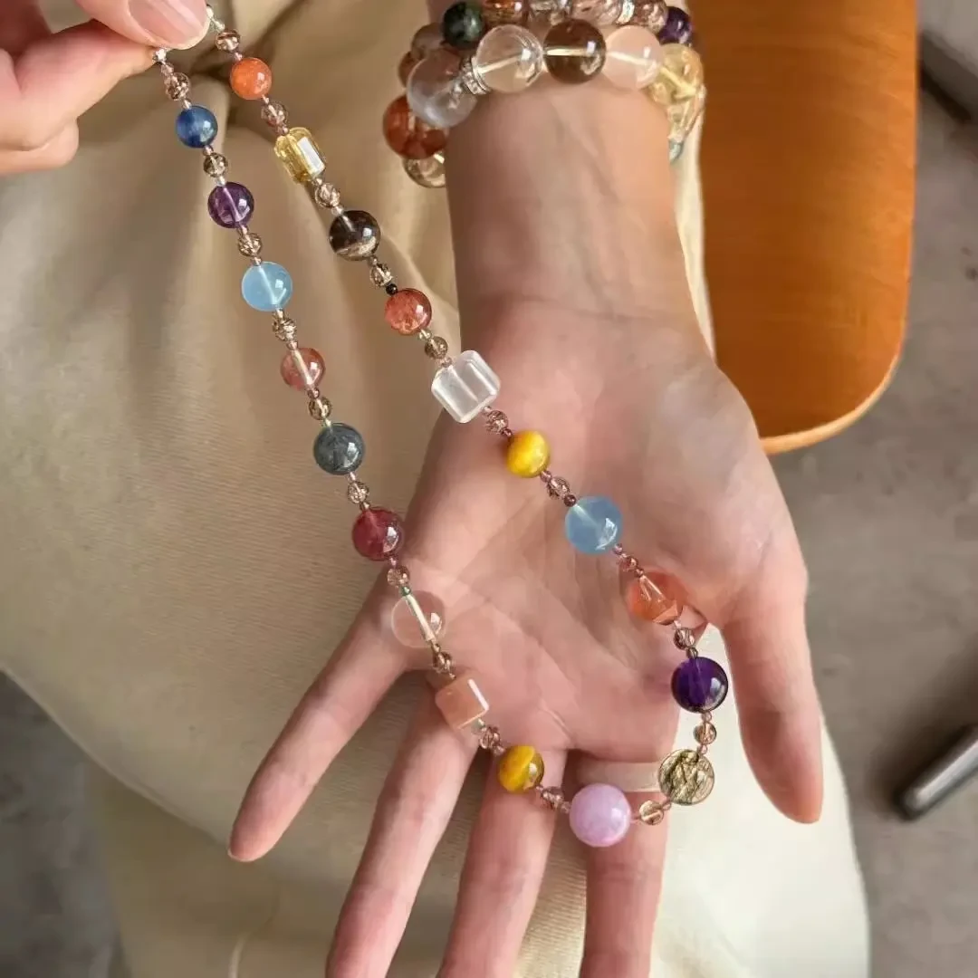 铜合金项链 新款多宝项链五彩项链女氛围感配饰新一款多戴送礼物