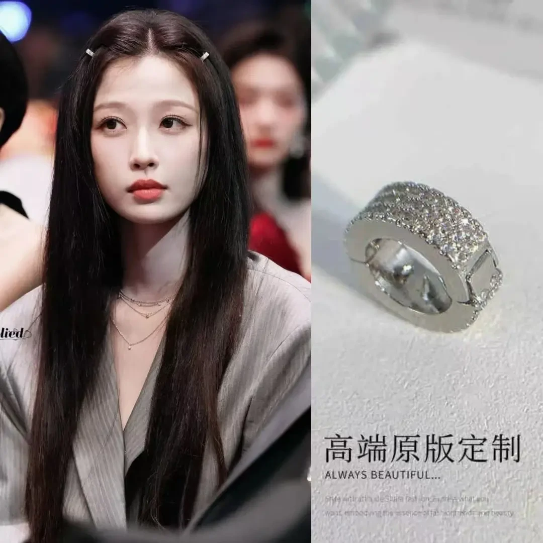 虞书欣同款发扣ins风氛围银色金属圆形发环高级个性嘻哈头饰