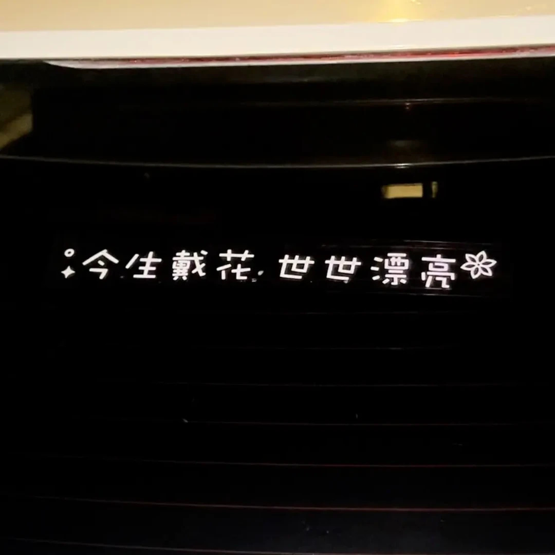 今生戴花世世漂亮（31×4cm）汽车个性文字创意贴纸车贴