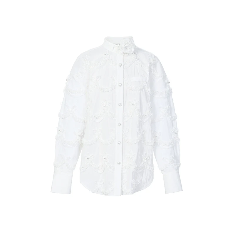 【商场同款新品】2025年春蕾丝衬衫外套FF25C51SB172