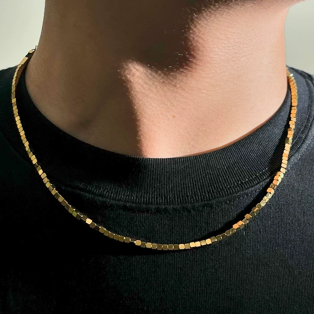 美式钛钢碎银子项链男女嘻哈高品质小众设计高级感简约锁骨链配饰