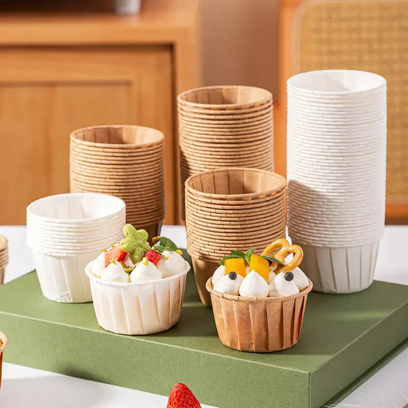 纸杯蛋糕纸托蒸材料杯子蛋糕纸杯耐高温烘焙模具马芬杯100只包邮