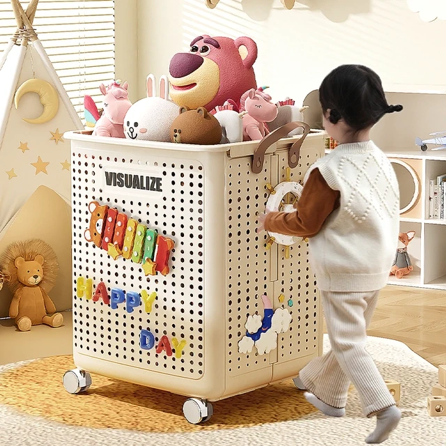 儿童玩具收纳筐大容量宝宝玩偶公仔毛绒娃娃积木整理箱家用储物箱