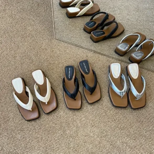 法式高级感4公分厚底休闲拖鞋鞋底Q弹软软糯糯好穿踩屎感人字拖