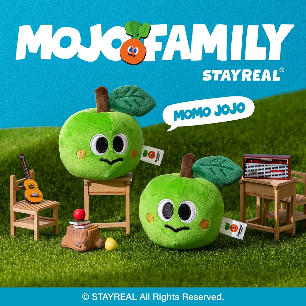 STAYREAL潮牌MOJO野蛮的甜青苹果毛绒公仔玩偶摆件潮玩礼物卡通