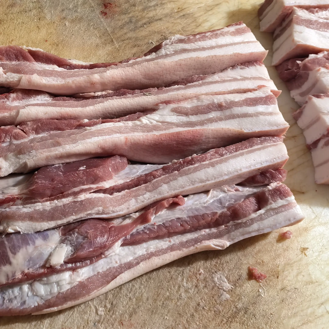 农家散养土猪带皮五花肉