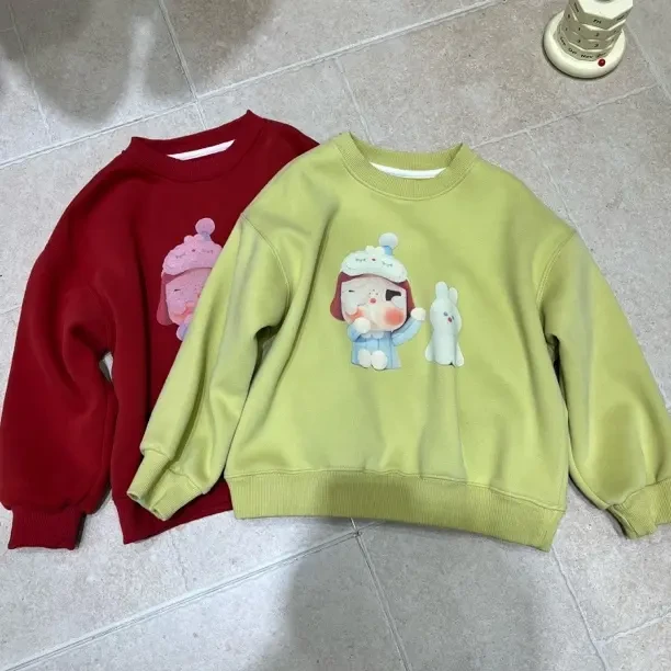 儿童冬款韩范加绒保暖卫衣