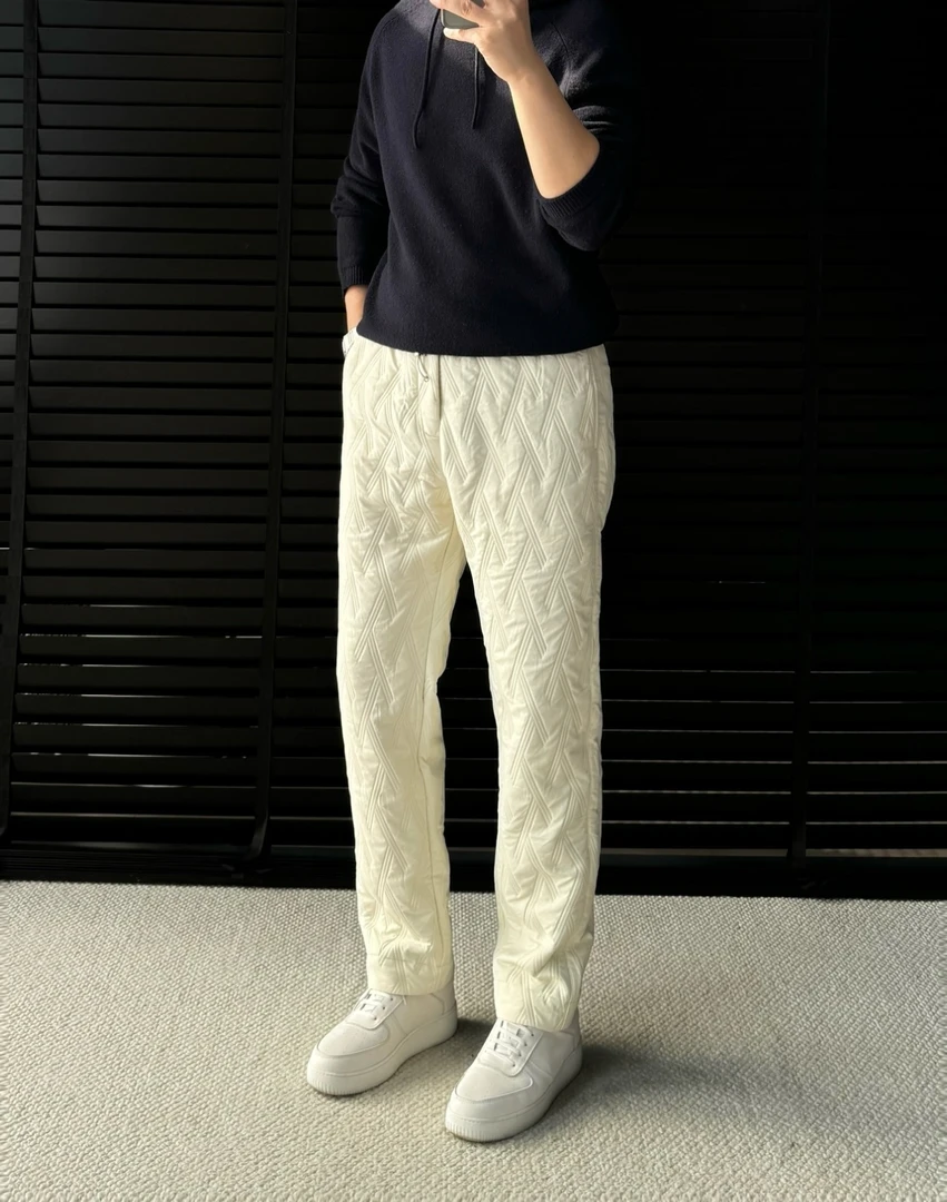 冬季新款潮牌加厚穿搭运动男休闲裤时尚百搭棉裤宽松痞帅潮男裤子