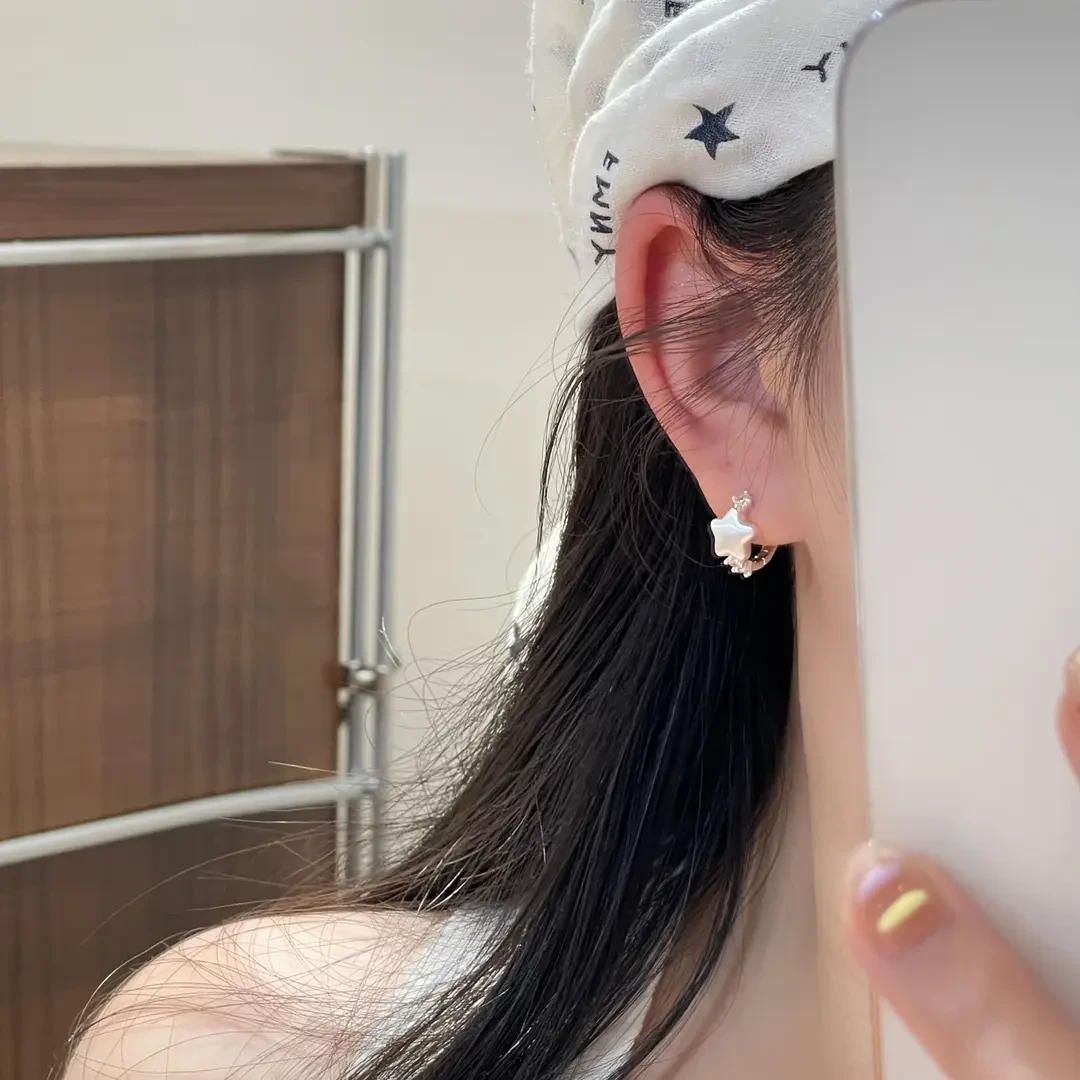 铜合金耳饰 兰知春序时尚小众百搭甜美星星耳环少女简约耳饰秋冬