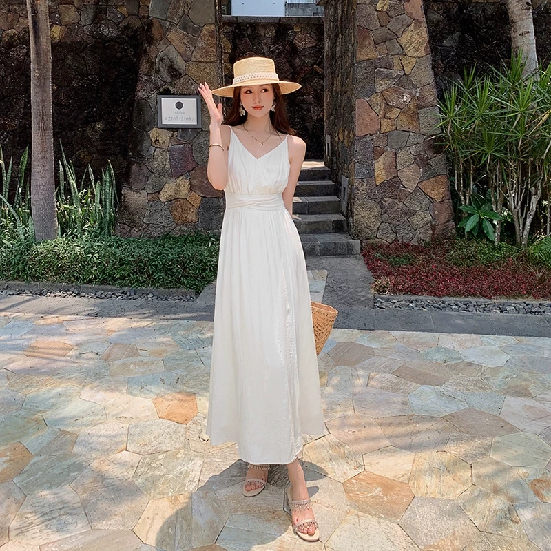 林关关 法式绝美海边沙滩裙度假长裙子90559