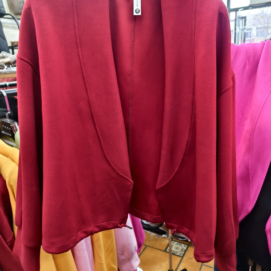 开衫抽绳糖果色外套