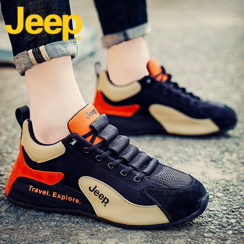 JEEP吉普阿甘运动鞋男鞋春季2025新款厚底休闲鞋子男士老爹鞋男款